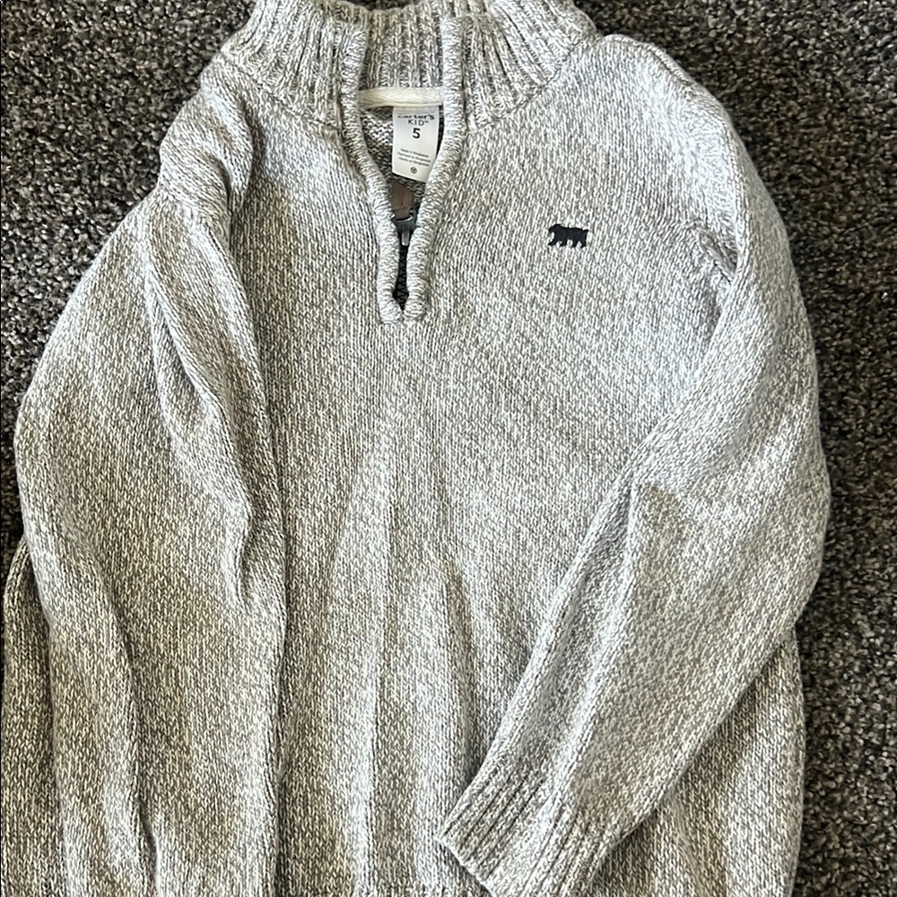 Carter's Gray Chunky Knit Sweater
